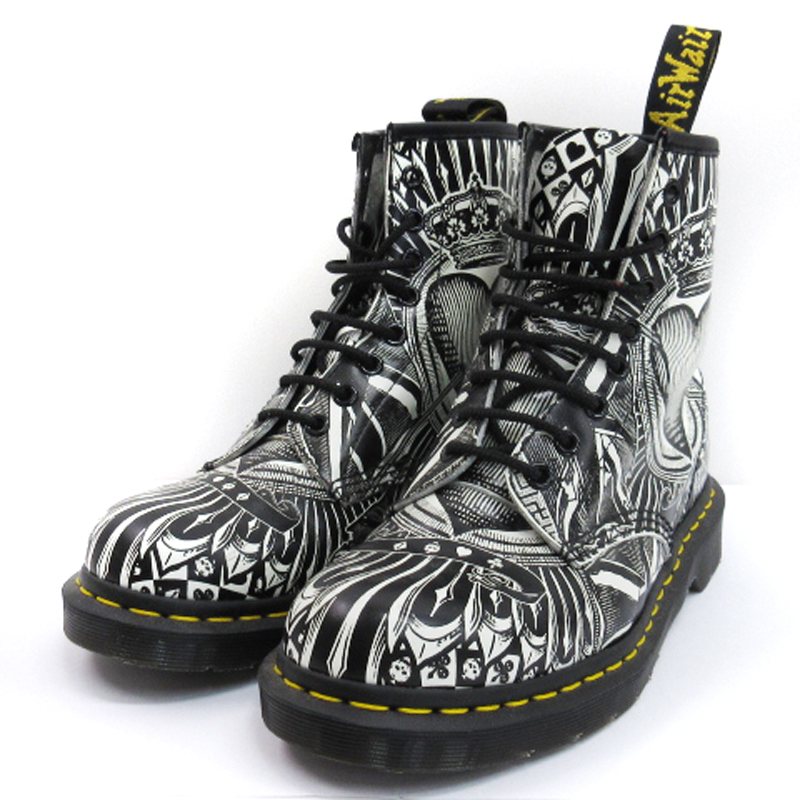 ❤️美品❤️ドクターマーチン トランプ柄 ドクターマーチン DR.MARTENS Playing Card Printed 8ホール ブーツ