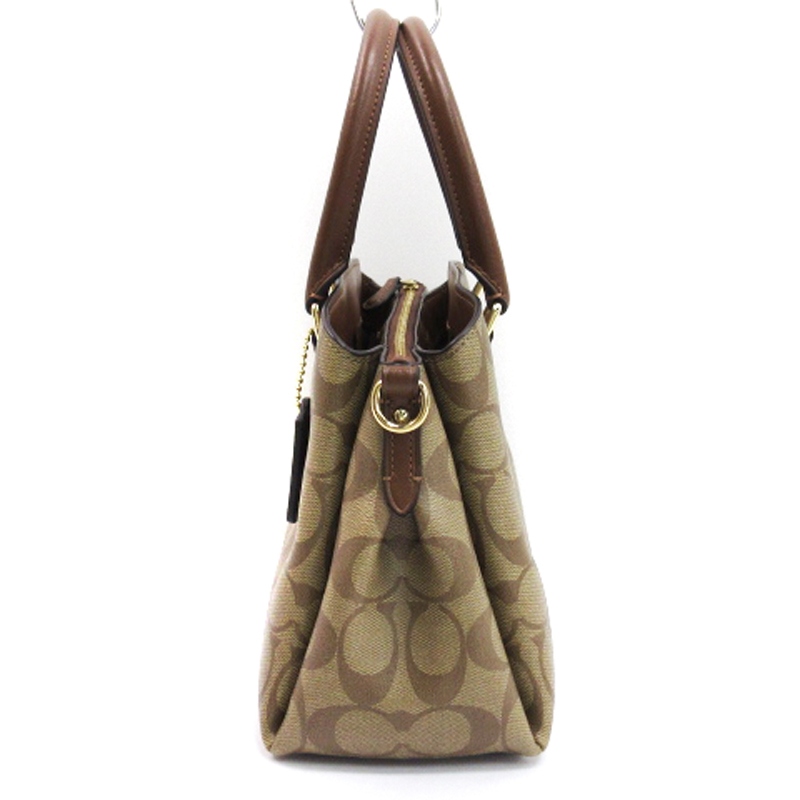 コーチ COACH 良品 シグネチャー ミニセージ 2WAY ショルダーバッグ 