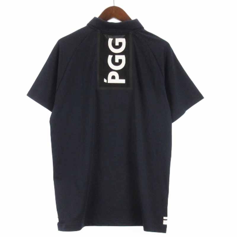 PGGゴルフ ロゴプリント ポロシャツ パーリーゲイツ PEARLY GATES PGG ポロシャツ 半袖 ゴルフウエア