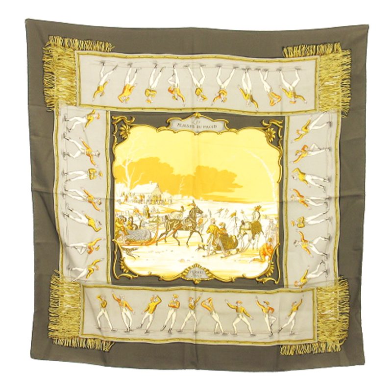 エルメス HERMES スカーフ カレ90 氷上の喜び エルメス HERMES