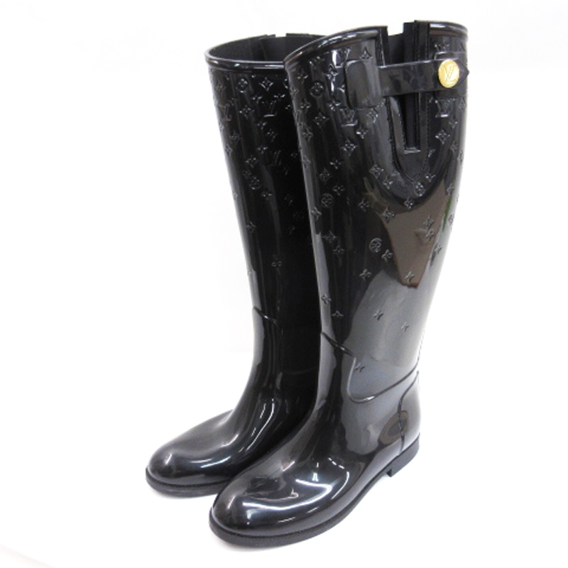 Louis Vuitton ヴィトン　レインブーツ　35 モノグラム Louis Vuitton レインブーツ 長靴 35 美品】 ルイヴィトン モノグラム