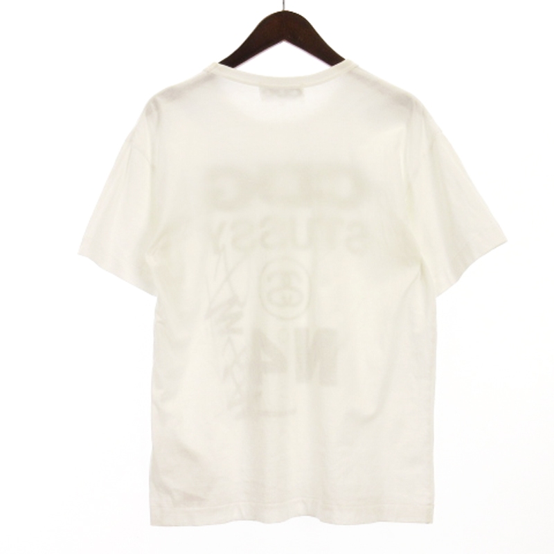 CDG STUSSY グラフィックTシャツ L ホワイト