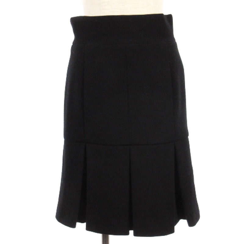シャネル ブラック プリーツスカート ひざ丈 シャネル ブラック プリーツスカート ひざ丈