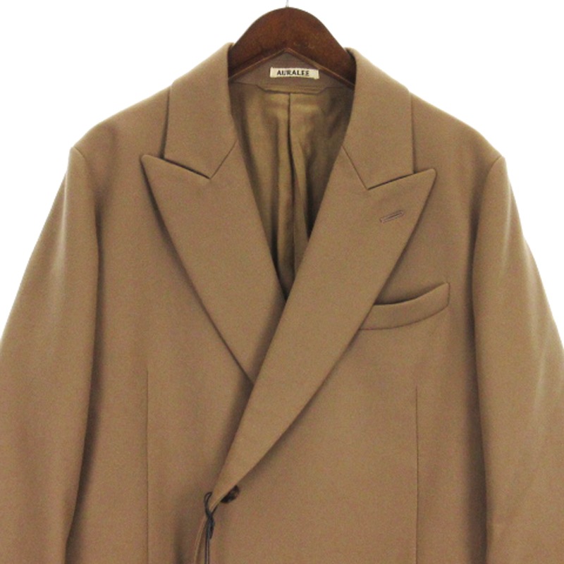 オーラリー AURALEE LIGHT MELTON DOUBLE-BREASTED COAT