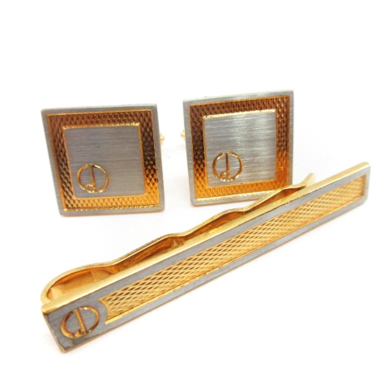 ダンヒル dunhill カフス タイピン セット ゴールドカラー