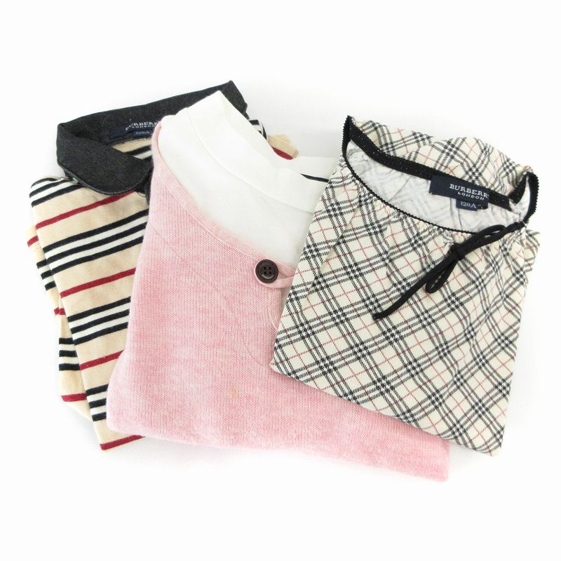 碧い鳥 バーバリー チルドレン ニットカットソー 14Y 未使用他3点 碧い鳥