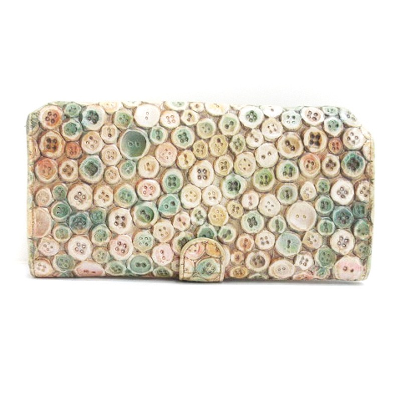 ヒロコハヤシ HIROKO HAYASHI ボタン柄 長財布 ウォレット ヒロコハヤシ HIROKO HAYASHI ボタン柄 長財布 ウォレット