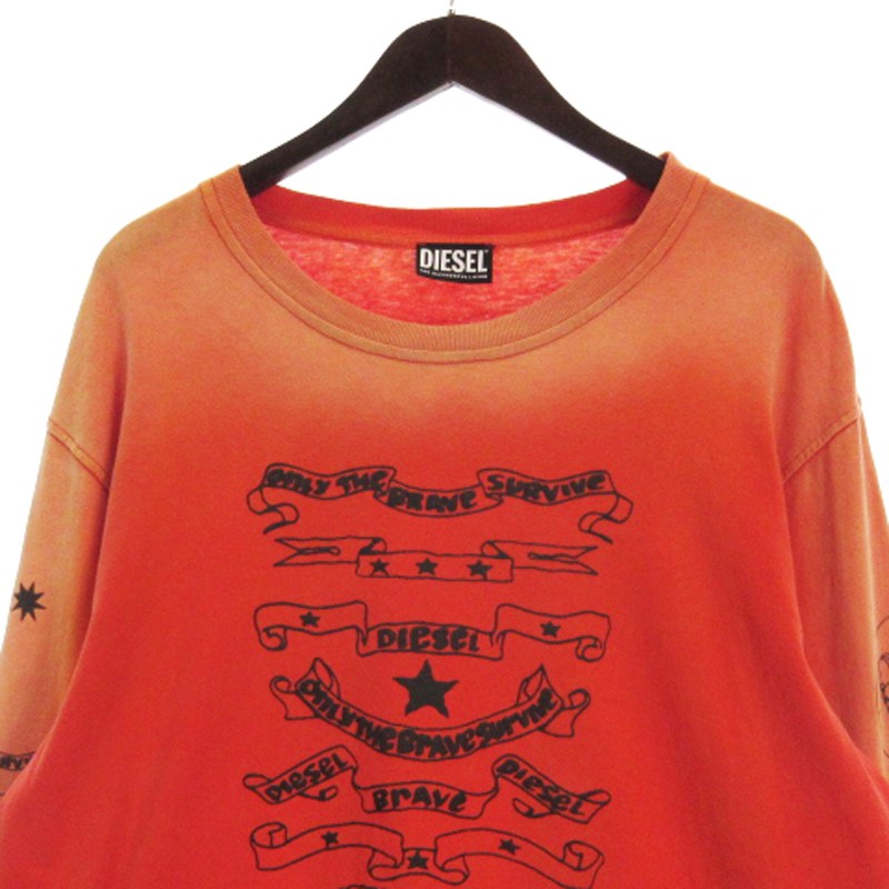 ディーゼル DIESEL パフプリント Tシャツ カットソー 長袖 T JUST LS 