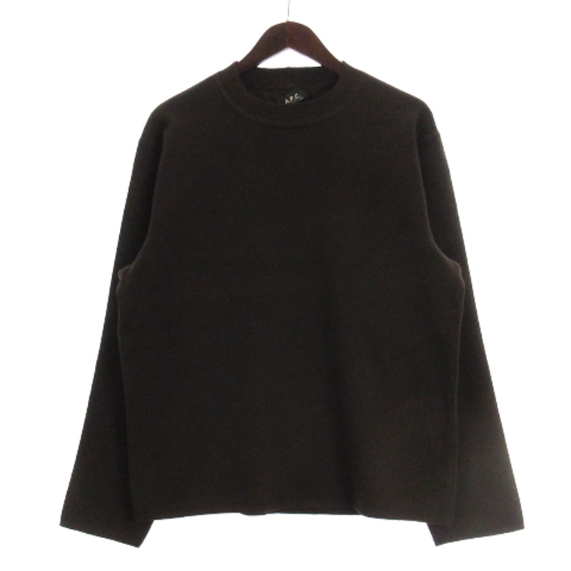 アーペーセー A.P.C. クルーネック ニット セーター ウール ブラウン S