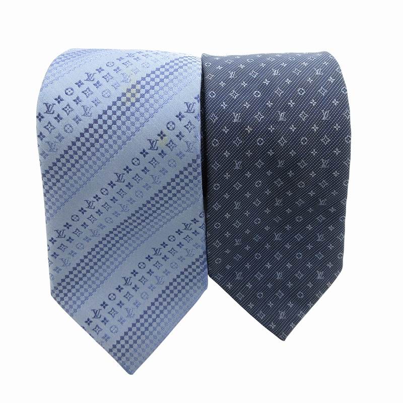 ルイヴィトン LOUIS VUITTON ネクタイ 2本セット モノグラム 総柄 LV