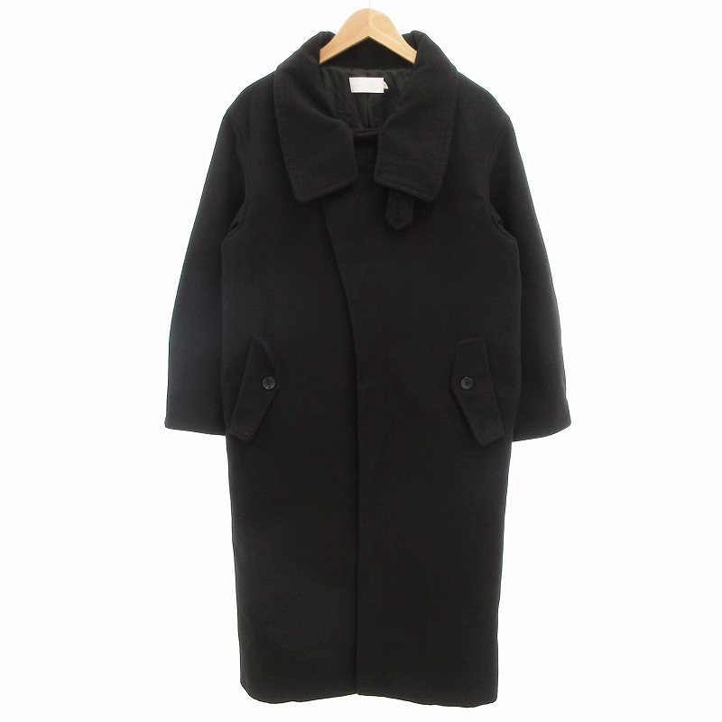マウジー MOUSSY STANDCOLLAR コクーンコート ロング丈 2WAY 1 黒 