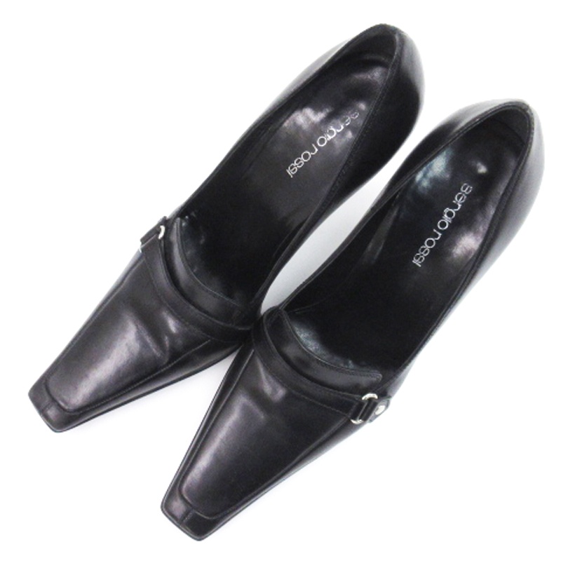 セルジオロッシ Sergio rossi スクエアトゥ パンプス ハイヒール