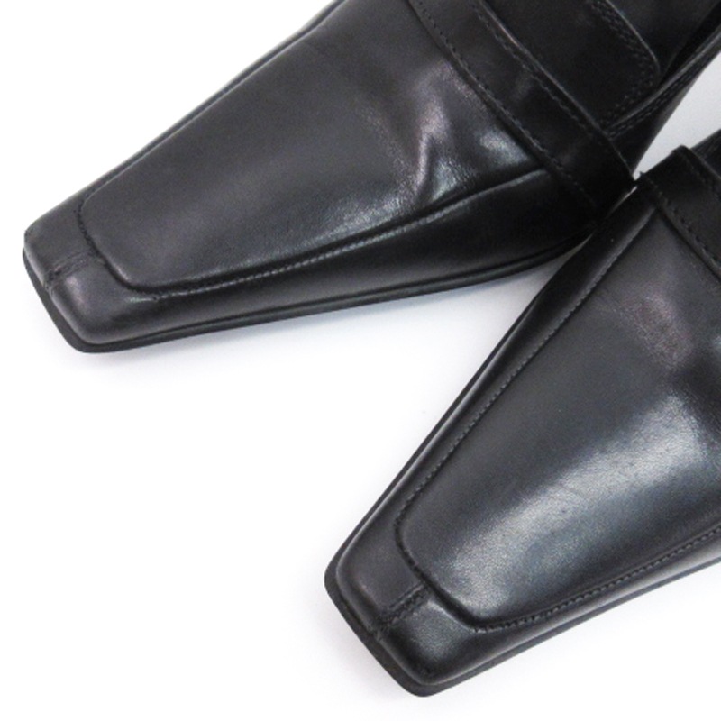 ⭐️未使用⭐️セルジオロッシ スクエアトゥ パンプス　38 ブラック バックル セルジオロッシ Sergio rossi スクエアトゥ パンプス ハイヒール