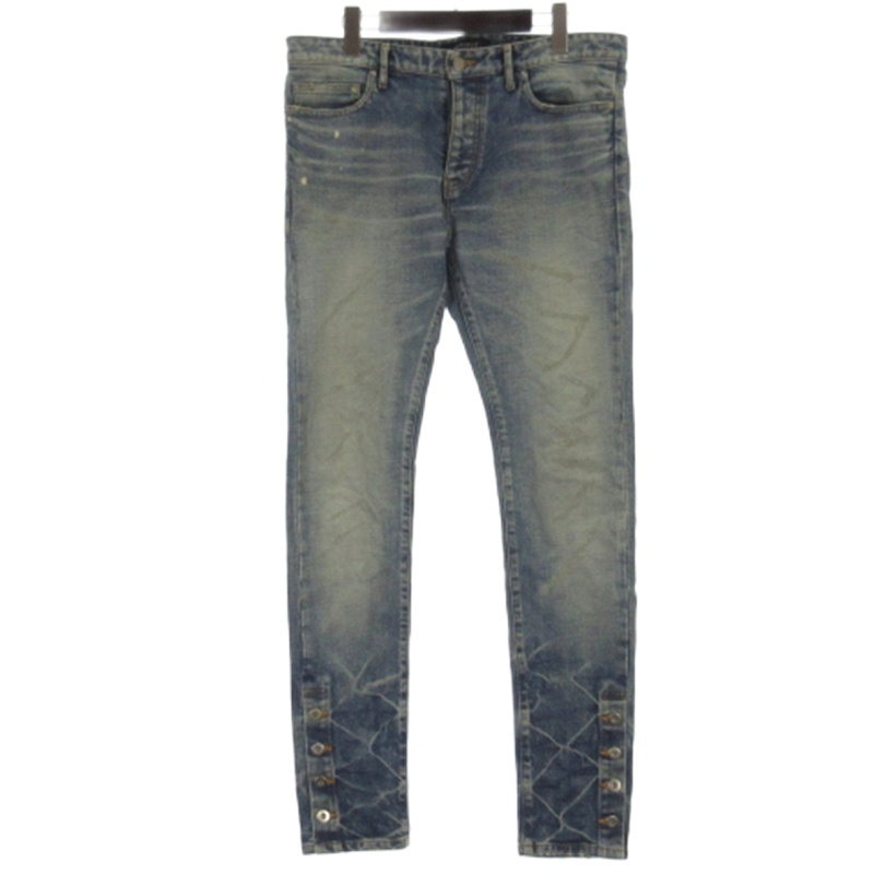 【定価4.4万】【32】MLVINCE /type-1スリムダメージデニムパンツ 定価4.4万】【32】MLVINCE /type-1スリムダメージデニムパンツ