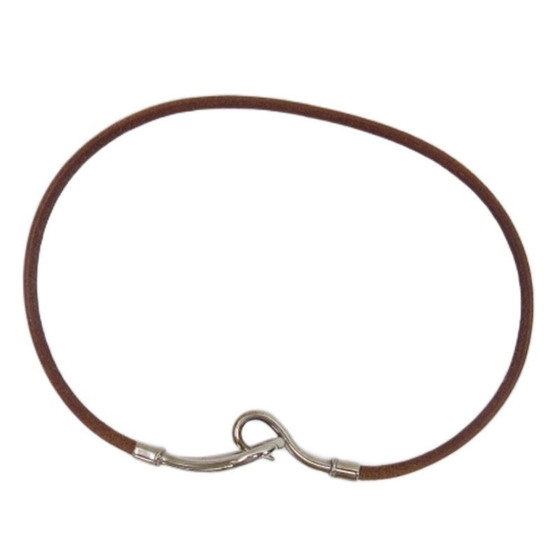 HERMES エルメス ジャンボ 2連 ブレスレット ブラウン シルバー 質屋