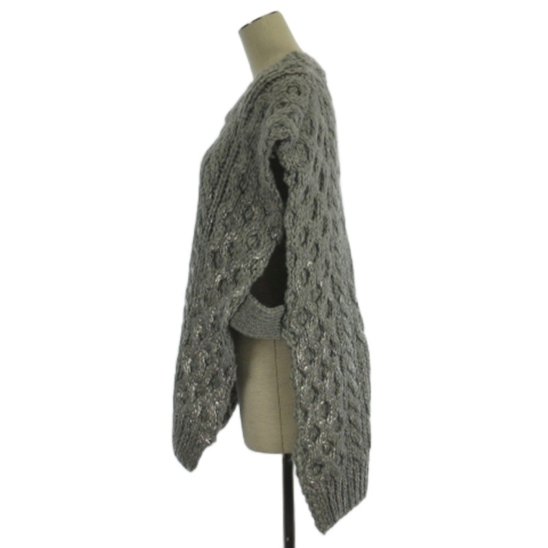 メゾンスペシャル MAISON SPECIAL Metallic Foil Cable Vest