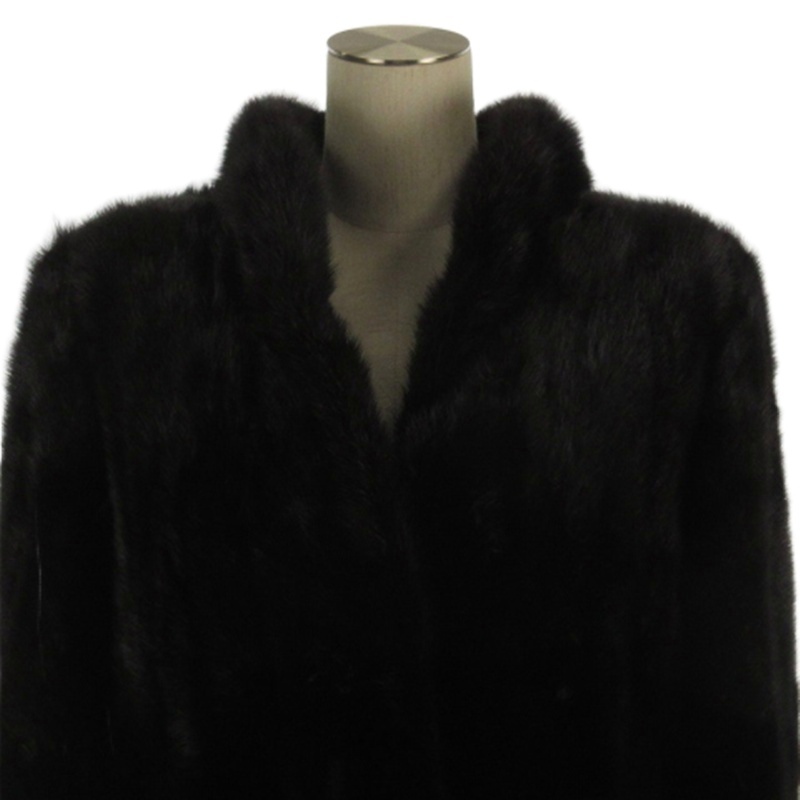 ベルベットブラックミンクショートコート