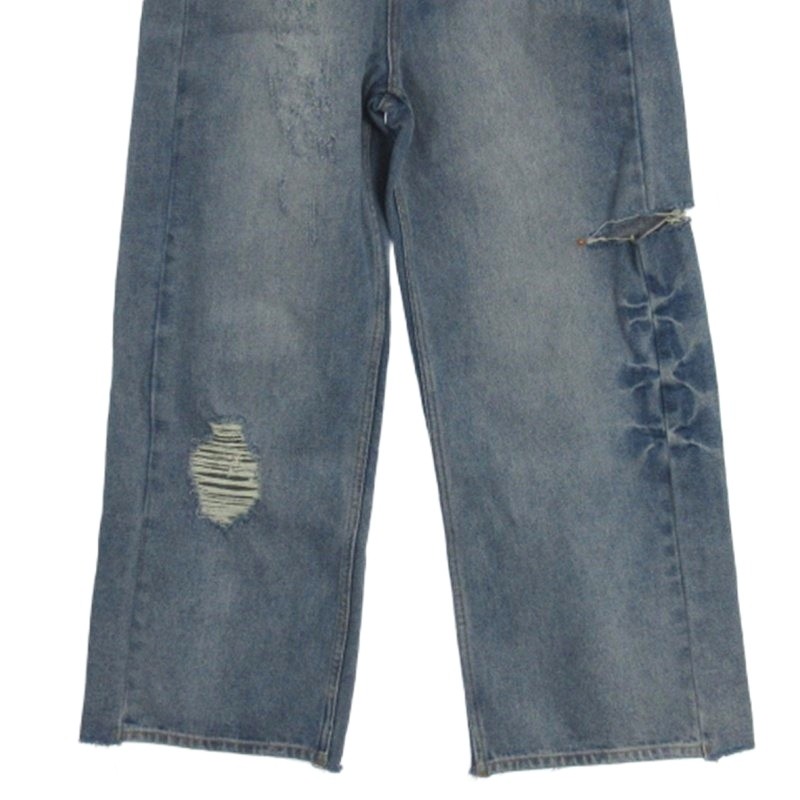 イエン YENN HIGH DAMAGED WIDE PT デニム ワイド パンツ ダメージ加工  
