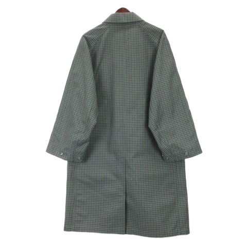 ユニクロ UNIQLO ステンカラーコート チェック グレー系 M