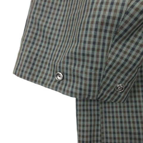 ユニクロ UNIQLO ステンカラーコート チェック グレー系 M