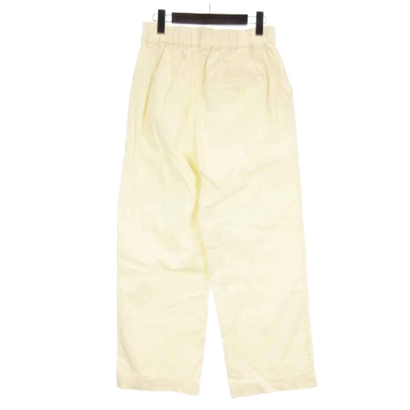 チャンピオン CHAMPION ロング パンツ チノパン ストレート ワイド ロゴ刺繍 ストレッチ コットン CW-Z206 アイボリー M レディース