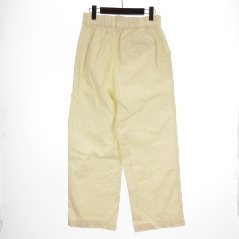 チャンピオン CHAMPION ロング パンツ チノパン ストレート ワイド ロゴ刺繍 ストレッチ コットン CW-Z206 アイボリー M レディース