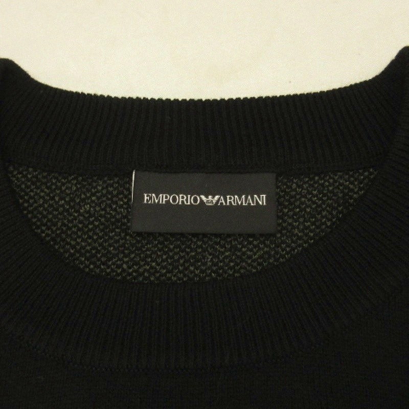 エンポリオアルマーニ EMPORIO ARMANI 総柄 クルーネック ニット