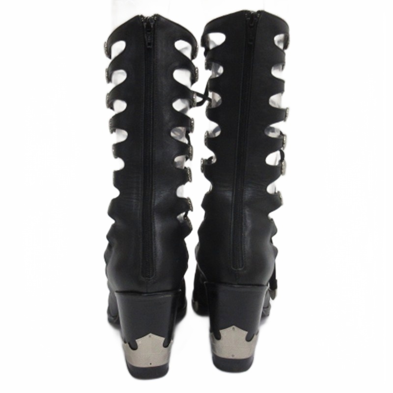 トーガ プルラ TOGA PULLA メタル装飾 ウエスタン レースアップ ブーツ