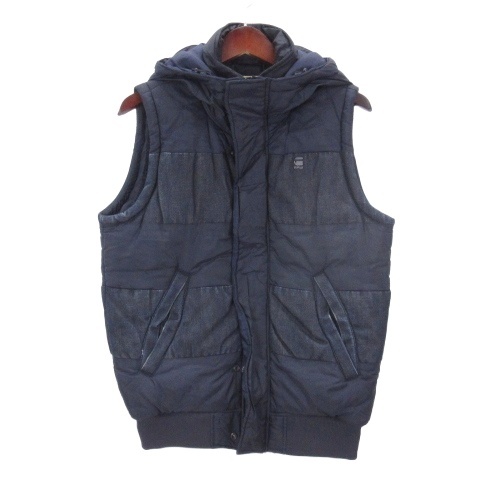 ジースターロウ G-Star RAW デニム ナイロン 中綿 ベスト フード S 
