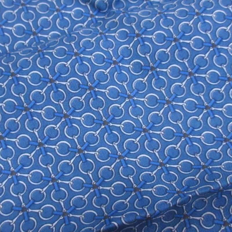 エルメス HERMES カレ 40 プチカレ スカーフ シルク フランス製 ブルー  