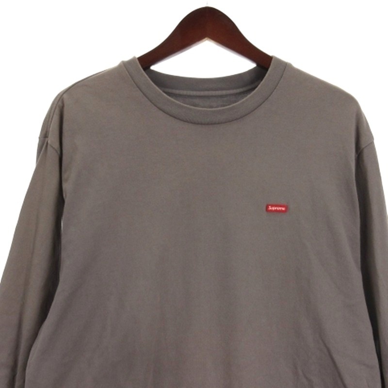 Supreme スモールボックスロゴ 長袖Tシャツ グレー L Supreme スモールボックスロゴ 長袖Tシャツ グレー シュプリーム