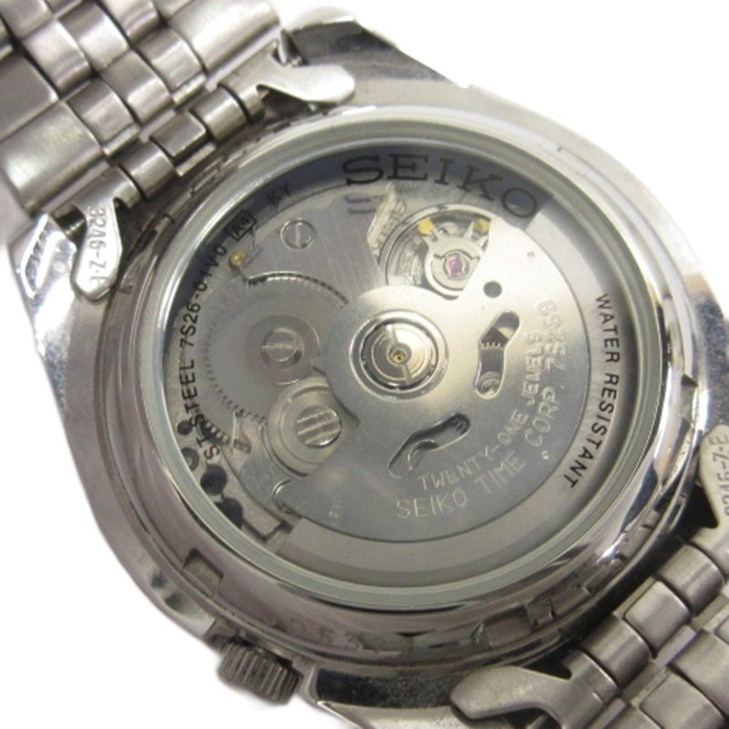 SEIKO セイコー 5 ファイブ「7S26-01V0」裏スケ デイデイト AT / 自動