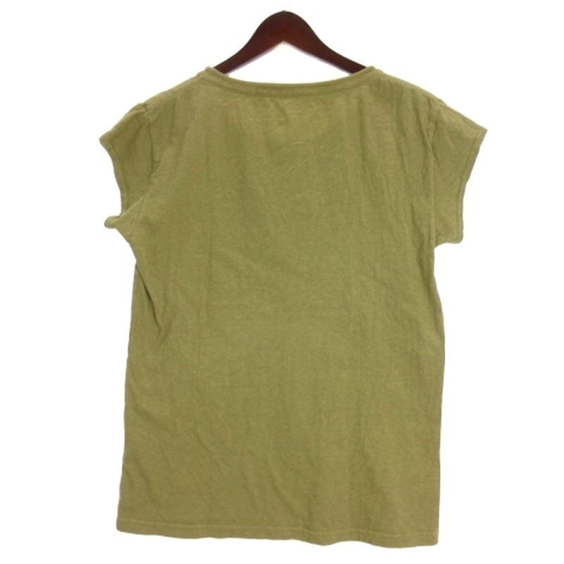 キャピタル KAPITAL カットソー 七分袖 Vネック ネイティブ柄 M