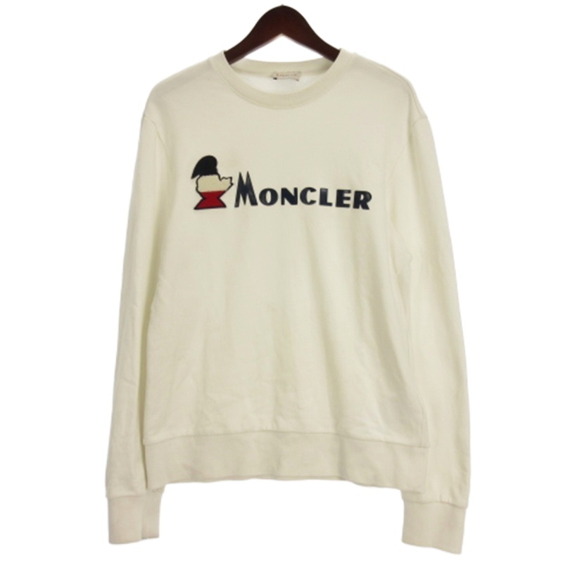 メンズ MONCLER ホワイト トレーナー