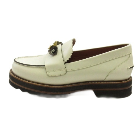 コーチ COACH LENOX LOAFER レザー ローファー 花モチーフ 23.5cm
