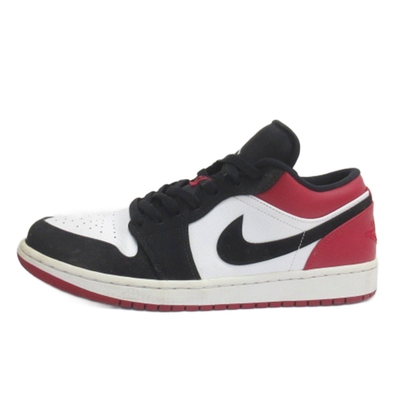 ナイキ NIKE AIR JORDAN 1 LOW Black Toe エアジョーダン1ロー スニーカー 553558-116 レッド 28cm メンズ