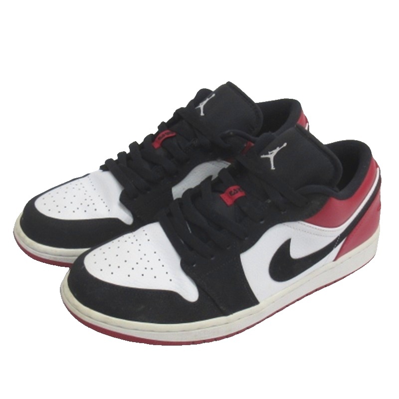 ナイキ NIKE AIR JORDAN 1 LOW Black Toe エアジョーダン1ロー スニーカー 553558-116 レッド 28cm メンズ