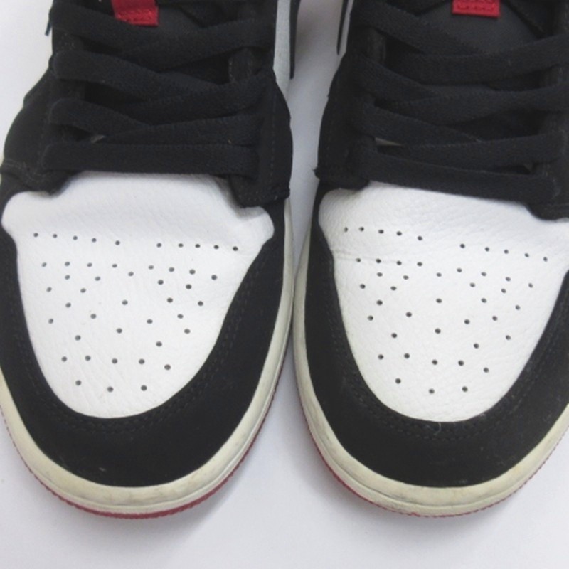 ナイキ NIKE AIR JORDAN 1 LOW Black Toe エアジョーダン1ロー スニーカー 553558-116 レッド 28cm メンズ