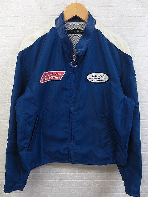 ハロルズギア HAROLD'S GEAR レザー切り返し ナイロン ライダース