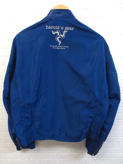 ハロルズギア HAROLD'S GEAR レザー切り返し ナイロン ライダース