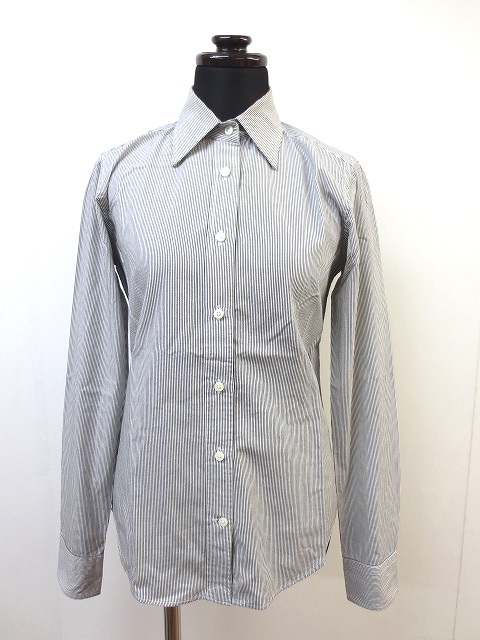 バーニーズニューヨーク Barneys New York ストライプ 長袖 シャツ ブラウス 36 春秋 レディース 019 ベクトルパーク