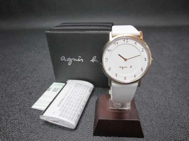 未使用品 今季 アニエスベー agnes b. 7N00-0BH0 革ベルト クォーツ 