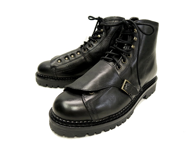 ボエモス Boemos Homme シフトガード ライダースブーツ 42 黒 27cm程度 メンズ 019 ベクトルパーク