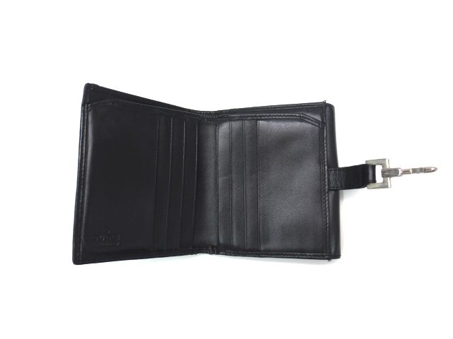 ※美品※GUCCI グッチ 財布 二つ折り ジャッキー GGキャンバス ブラック GUCCI グッチ ジャッキー 二つ折り財布 ブラック 141435・2184