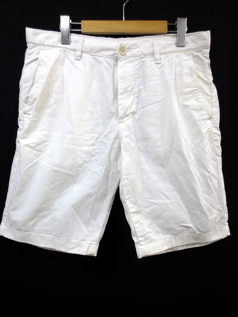 ユニクロ Uniqlo コットン ショートパンツ ショーツ M 白 メンズ 019 ベクトルパーク