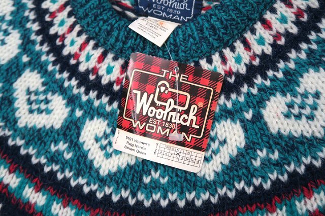 ウールリッチ WOOLRICH クルーネック 総柄 厚手 ニット セーター M 019