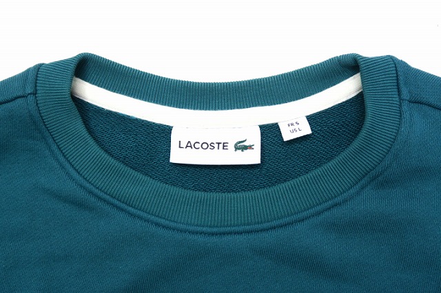 LACOSTE ラコステ ワニ刺繍ロゴ ボーダー柄 スウェット トレーナー LACOSTE ラコステ ワニ刺繍ロゴ ボーダー柄 スウェット