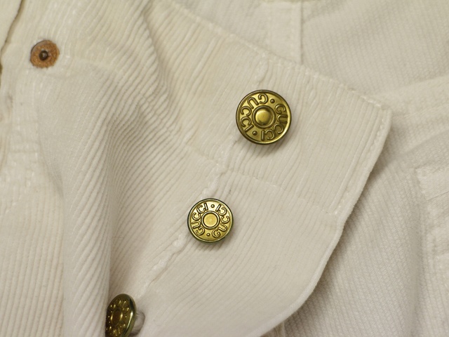 グッチ GUCCI コーデュロイパンツ 46 (I) 約S 白 ホワイト 国内正規品