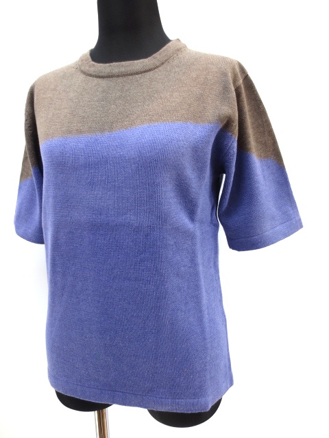 ケイハヤマプリュス Kei Hayama Plus コットン ニット プルオーバー セーター バイカラー 春秋 レディース 019 ベクトルパーク