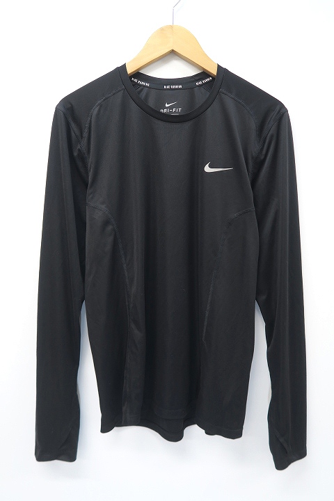 NIKE ナイキ　Dri-FIT マイラー　長袖　ランニング　M　黒 白 NIKE公式】ナイキ マイラー メンズ Dri-FIT UV ロングスリーブ